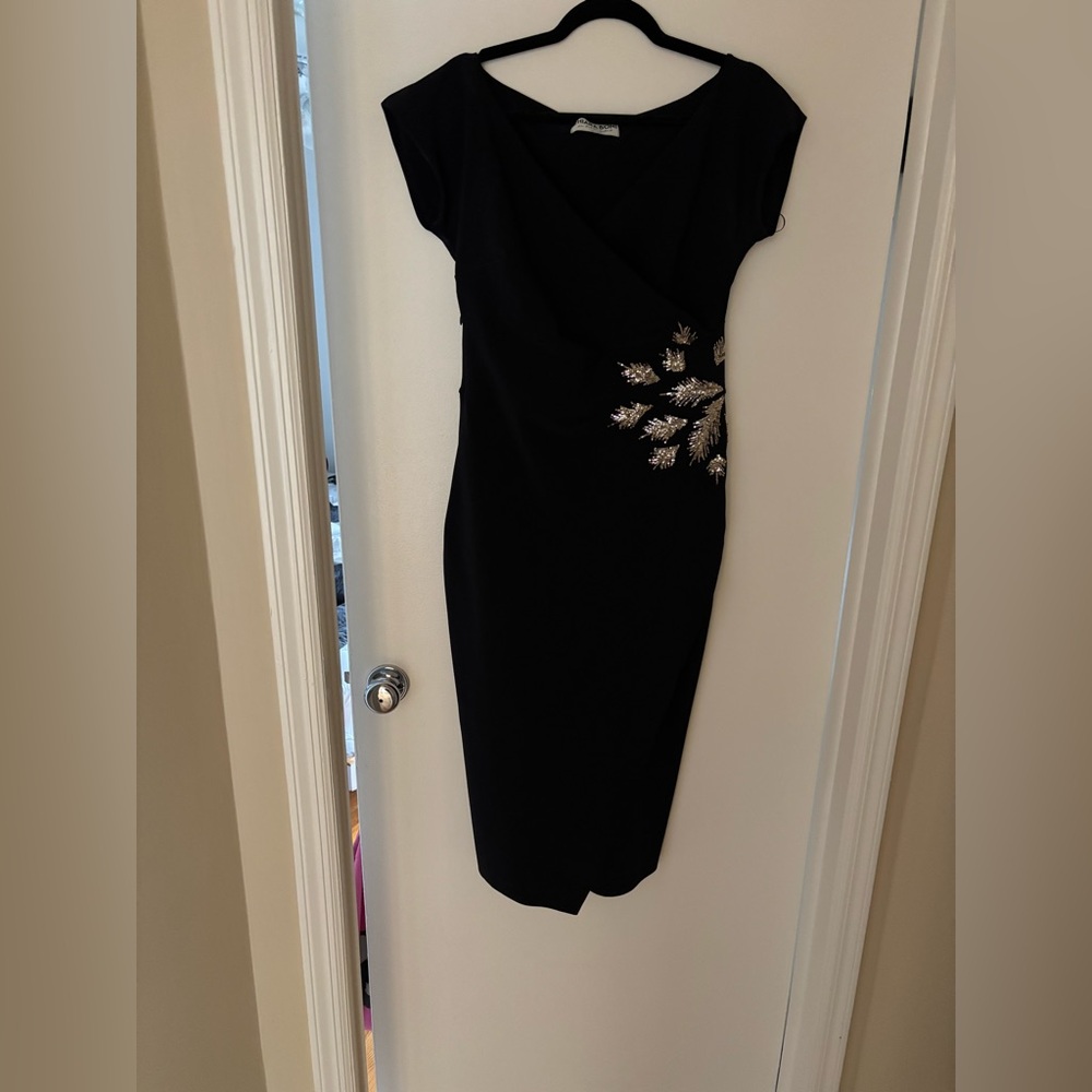 Chiara Boni La Petite Robe Black Off-Shoulder Cocktail Dress